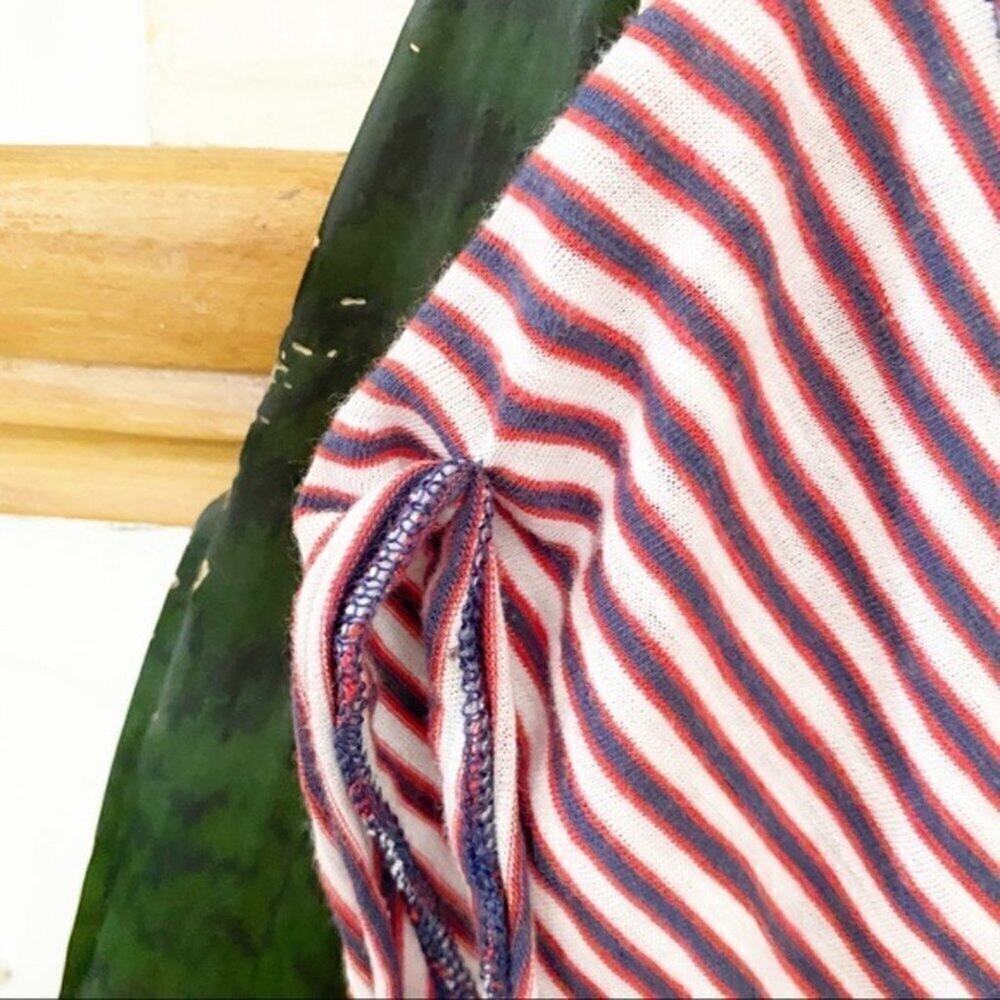 free people red white blue striped shirt sz S - Picture 3 of 8
